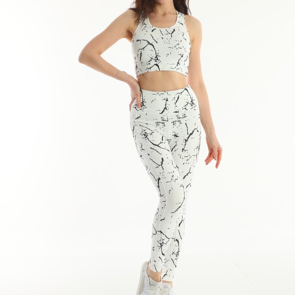 CMFSHN | Two-Piece Top High Waist Leggings | Yoga Pants | Workout Leggings